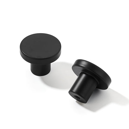 khtumeware 30 Pack Cabinet Knobs Black Kitchen Cabinet Knobs Round Dresser Drawer Knobs Matte Black Drawer Pulls Closet Door Knobs 1-1/5 Inch