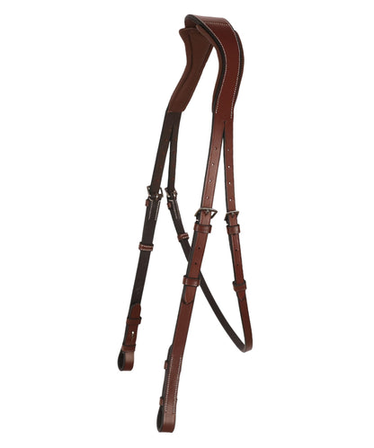 Exion Nova Hackamore Bridle – Anatomical Bitless Horse Bridle with Rubber Reins – Padded Anti-Pressure Crownpiece – Vegetable-Tanned Leather Bitless Bridle for Jumping & Training