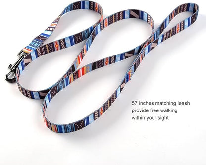Ihoming Dog Collar and Leash Set for Daily Outdoor Walking Running Training, Splicing Design for Small Boys Girls Dogs Cats Pets, S-Up to 20LBS