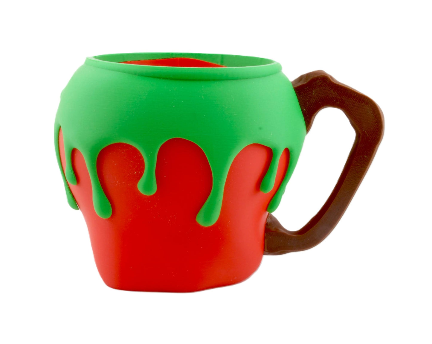 Fusion Layer 3D Poison Apple Ice Cream Pint Holder – Spooky Skull Design Mug Sleeve for 16 oz Ice Cream Containers – Ergonomic Handle – Halloween Gothic Dessert Cup Holder