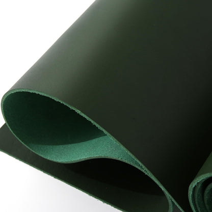 Large Size 17"x70" Leather, Cowhide Veg Tan Leather for Leather Belt Bag Strap Craft Shoe Making Wallet, 2.5mm Thick Full Penetration Dyeing Dark Green