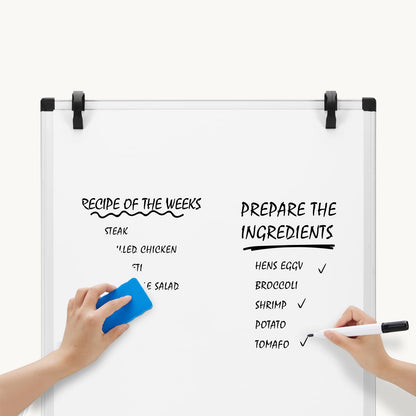 DUMOS White Board Easel 36 x 24 Inches, Magnetic White Board Dry Erase, Porbable Boards Height Adjustable, Dry Erase Board with Stand for School, Office and Home, Silver Aluminium Frame, White