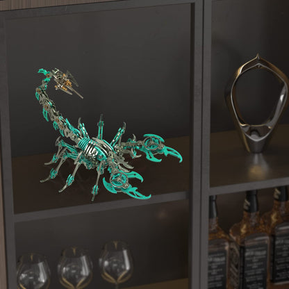 Metalkitor Scorpion 3D Metal Puzzles Kits for Adults Teens – 454 Pcs – Mechanical Assembly Models – 4 Hours to Build – Ideal for Gifts and Decorations (Green)