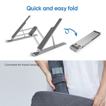XPPen Drawing Tablet Stand for Desk,Silver Portable Holder for Graphics Tablet&Pen Display, Aluminum Computer Riser Compatible with 10 to 15.6 Inch Laptops and Drawing Tablets,Portable and Adjustable