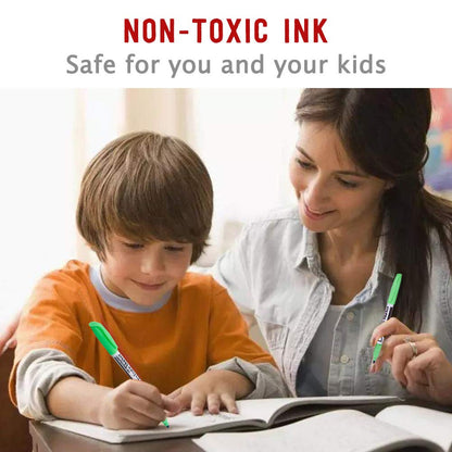 Volcanics Green Dry Erase Markers Low Odor Fine Whiteboard Markers Thin Box of 12