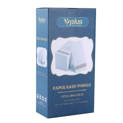 Vplus 200 PACK Guest Towels Disposable Bathroom, Decorative Bathroom Napkins, Soft and Absorbent Disposable Dinner Napkins Cloth Like for Kitchen, Parties, Weddings, Christmas Party（Gold)
