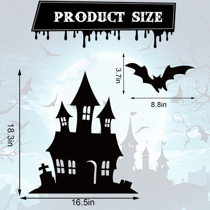 JarThenaAMCS 31Pcs Halloween Garage Decoration Magnet Stickers Black Witch Bat Spider Castle Star Refrigerator Decals for Party Home Door Car Dishwasher Decor