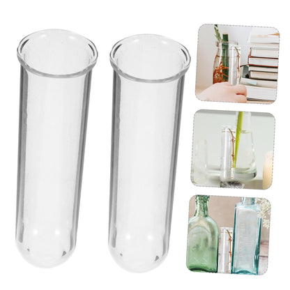 HOLIDYOYO 4pcs Hydroponic Glass Test Tube Planter Elegant Terrarium Flower Vase for Decor Container for Plant Propagation and Display