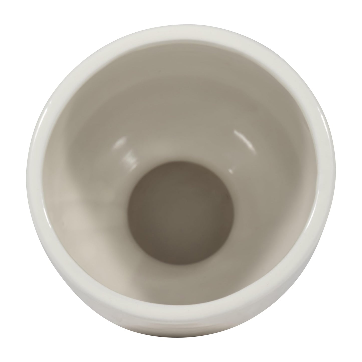Sagebrook Home Boho Ceramic Planter with Pedestal Base - Hand-Painted Stoneware Plant Pot for Home & Garden - Modern Decorative Design - 7" White