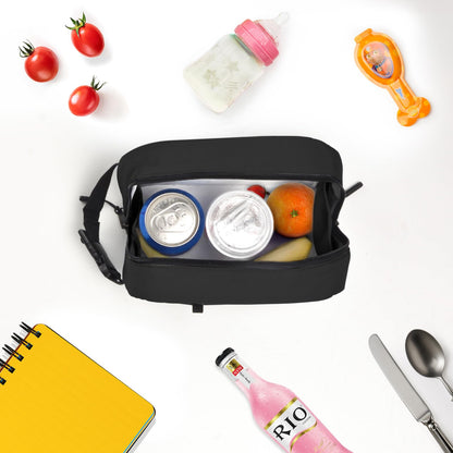 CERBONNY Small Cooler Bag Freezable Lunch for Work School Travel,Leak-proof Bag,Small Insulated For Kids/Adults,Freezer Bags,Freezable Snack Bag,Mini Fit Yogurt Black