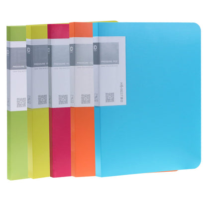 Acocony Punchless Binder with Clamp Letter Size Punchless Clamp Binder 8.5 x 11 Report Covers Plastic Vivid Multicolor Pack of 5
