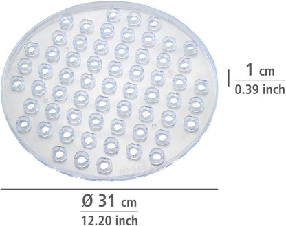 Wenko Sink mat Kristall Transparent-Extra Strong, Round, 31 x 31 x 1 cm