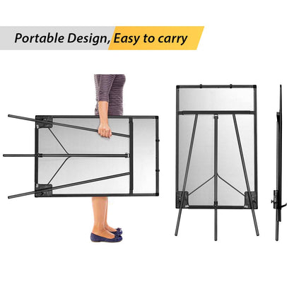 Easel Whiteboard - Black Magnetic Portable Dry Erase 40 x 28 Tripod Height Adjustable, Flipchart Easel Stand White Board for Office