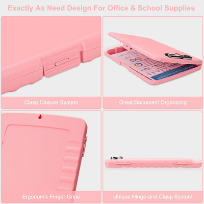 SFLHHDM Clipboard with Pen Holder, Legal Size Nursing Clipboards with Storage, Plastic Clip Boards for Writing, Lightweight Cute Clipboard Storage with Low Profile Clip for Work, Office