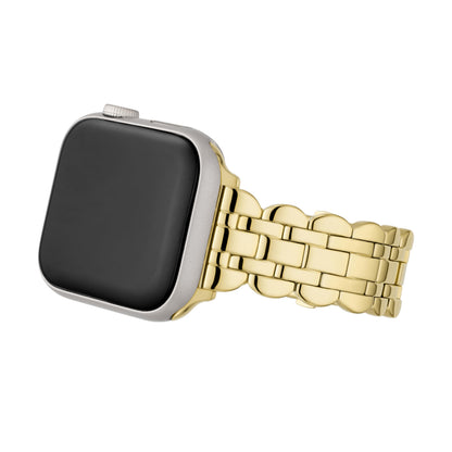 Kate Spade New York Women's Gold-tone Scallop Stainless Steel Bracelet Band for Apple Watch®, 38/40/41mm (Model: KSS0143)