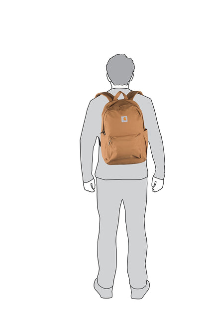 Carhartt 21L Classic Laptop Backpack, Durable Water-Resistant Pack with Laptop Sleeve, Blue