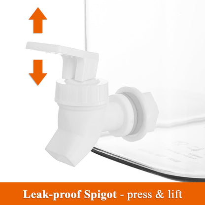Elsjoy 1.2 Gallon Plastic Drink Dispenser with Spigot, Cold Beverage Dispenser Fridge Drink Container for Iced Tea, Lemonade, Coffee