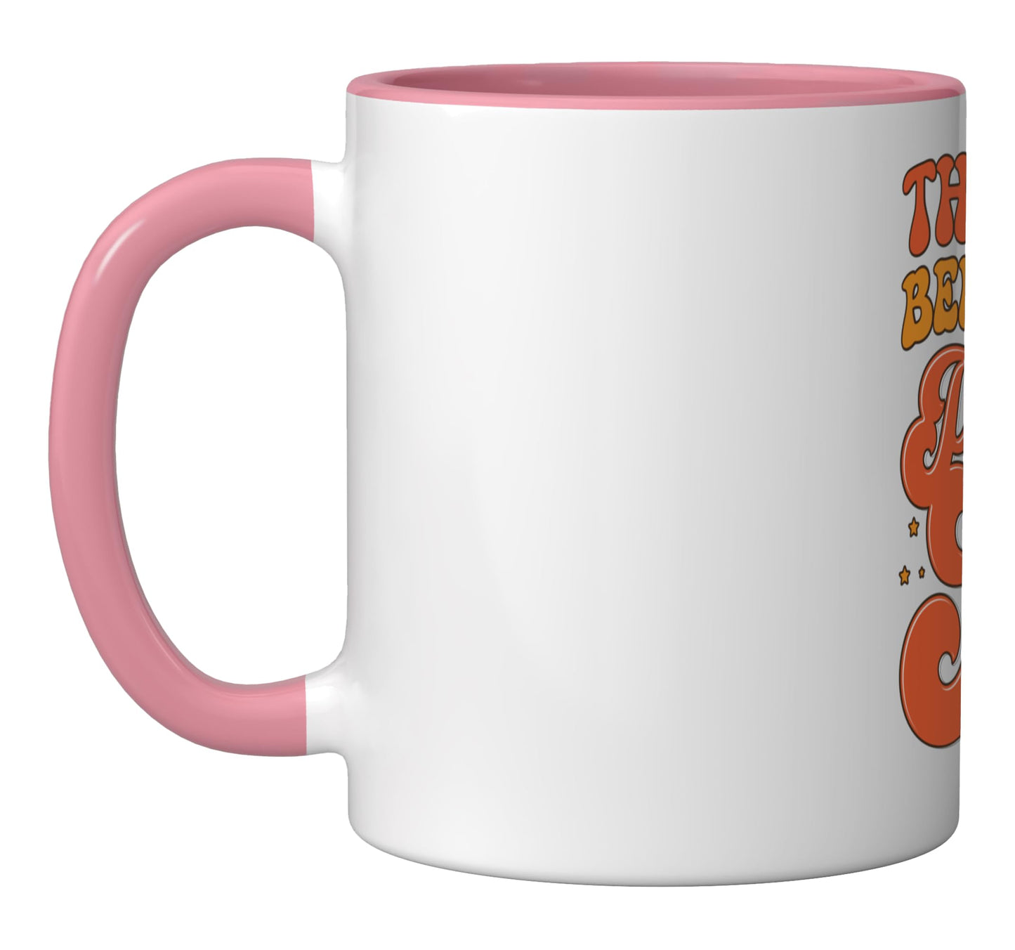 The Man Behind The Pumpkin Seed Halloween Pregnancy Men Dad Ceramic Mug, Pink/White