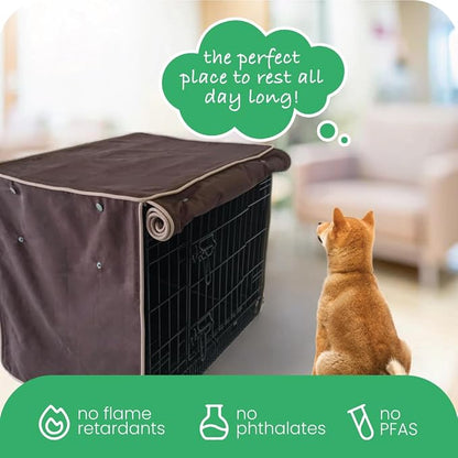 Molly Mutt Landslide Dog Crate Cover, 100% Cotton Canvas Cover with 2 Roll-Up Panels, Ideal for Dog or Cat Crate, Durable, Washable, and Free of Harmful Chemicals, 42" x 28" x 31"