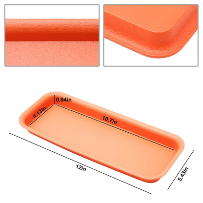 Saihisday 5Pcs Rectangular Plant Tray Terracotta Rectangular Plant Saucer, Plastic Plant Tray Saucer, Rectangular Saucer Pans, Planter Tray Indoors Outdoors Bonsai Pot Service Plate 12 x 5 x 1inch