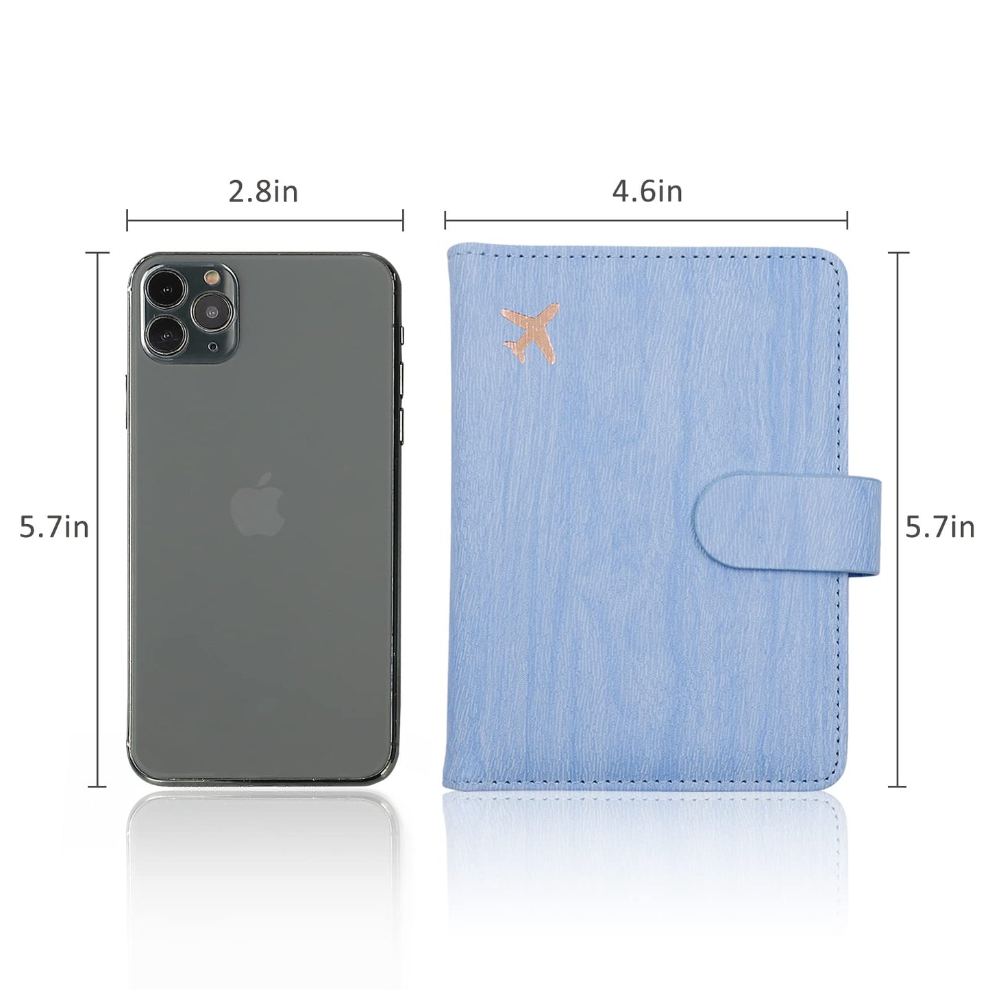 Melsbrinna Rfid Passport Holder for Travel women/Men, Cute Passport Wallet Rfid Blocking Card Slots, Rfid Passport Cover/CaseTravel Wallet, Passport Book Holder (1, Blue4)
