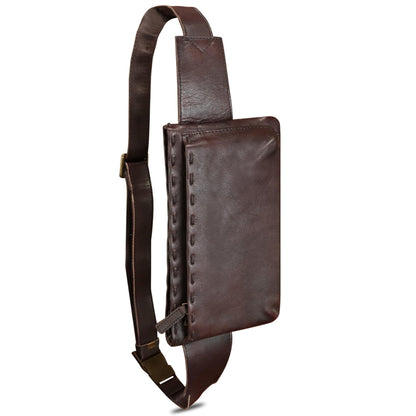 Genuine Leather Waist Bag Fanny Packs Hip Bag for Women and Men Real Leather Small Fanny Bag Sling Bag Crossbody Bags Chest Purses (Coffee)