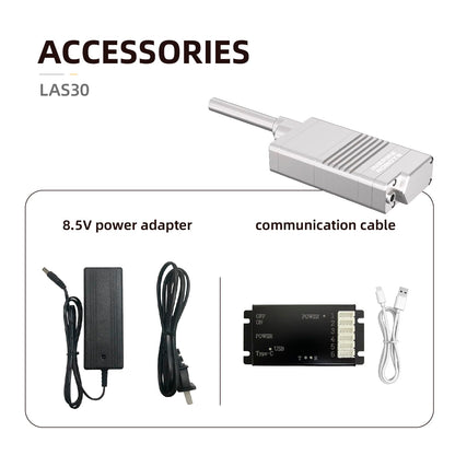 INSPIRE ROBOTS LAS High Precision Micro Linear Servo Actuator,Stroke 30mm,Force 17.8lbs(80N), Drive&Control Integrated| for Robotics,Industrial Automation,Biomedical Instrument,Education|LAS30-021D
