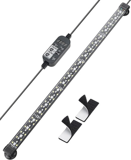Pawfly 10 W Aquarium LED Light 20 Inch 24/7 Fish Tank Light with Full Spectrum Brilliant White Blue Red Green Lights Multi-Colored LEDs with D/N Mode Single Color Effects Timer & Adjustable Brightness
