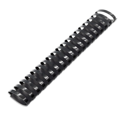 Binditek 50 Pack Plastic Binding Comb Spines, 2 Inch Diameter, 450 Sheet Capacity, 19 Ring, for Letter Size, Black, for Students and Coworkers
