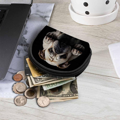 IBILIU Small Coin Purse Funny Dog Bulldog Mini Wallet Coin Pouch Change Purse For Women Men