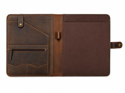 Leather Portfolio, Binder, Business Portfolio for Professionals, Leather Padfolio, Document Card Holder, Resume Folder, Business Padfolio for Men & Women