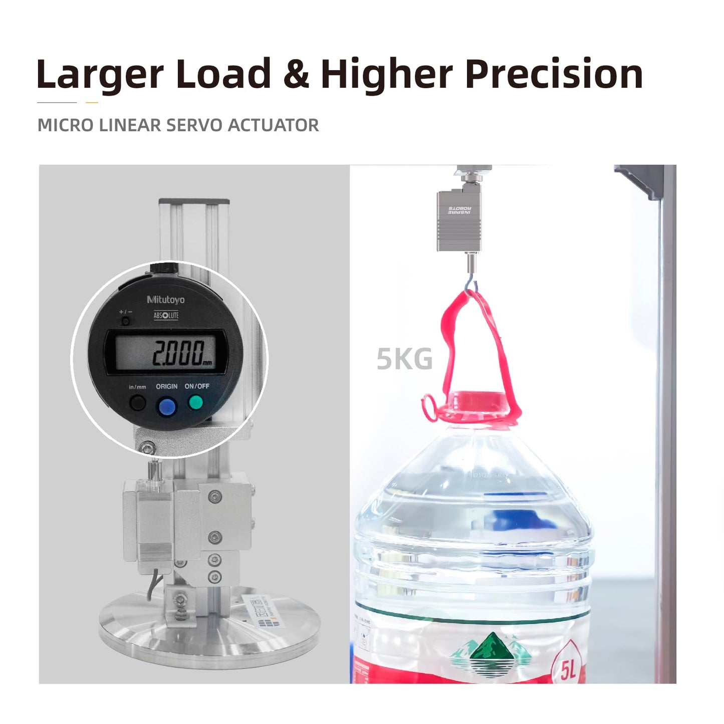 High Precision Micro Linear Servo Actuator with Force Control Sensor,Stroke 16mm,Force 7.1lbs(31.5N), Speed 62mm/s | for Robotics,Industrial Automation,Medical and Healthcare Equipment|LASF16-104D