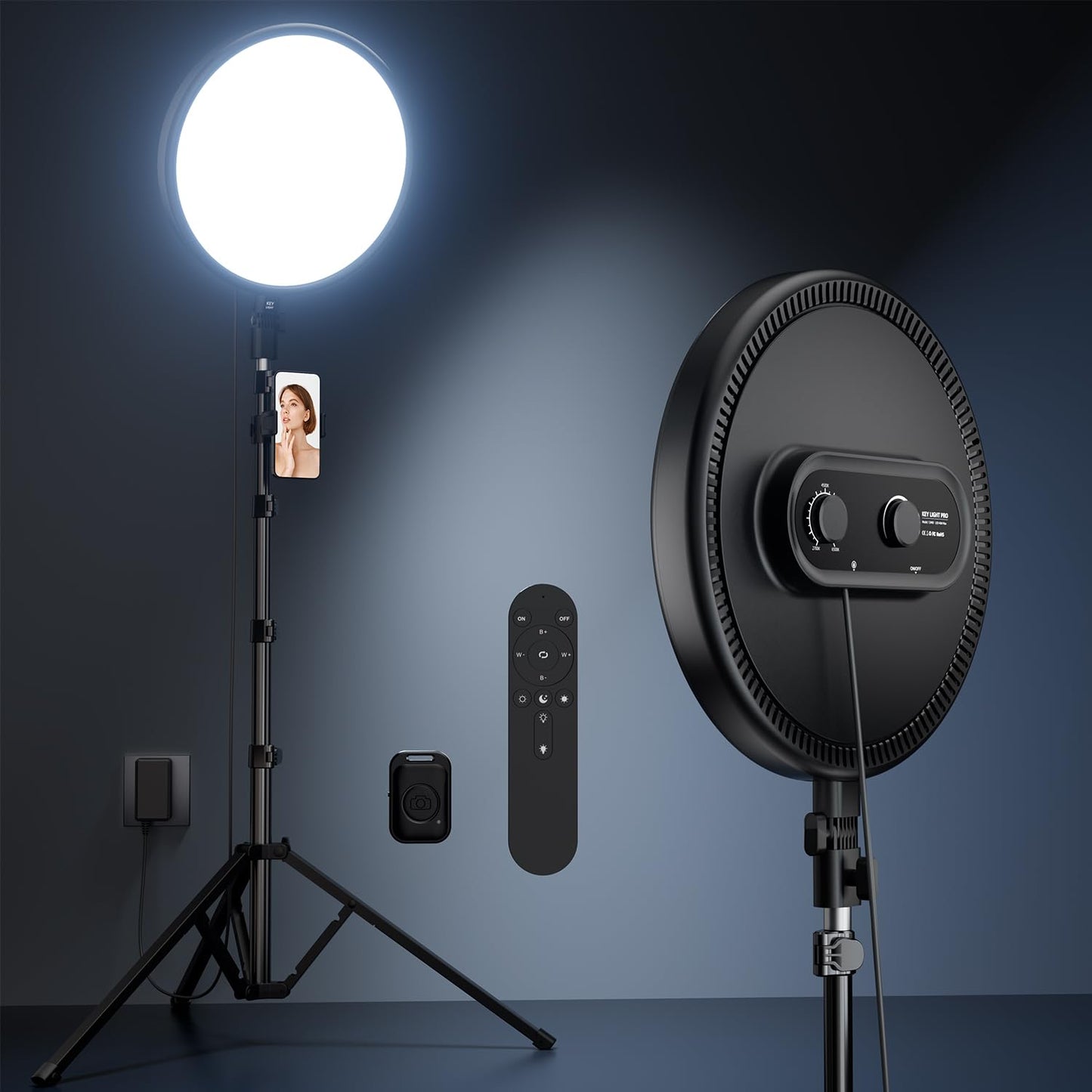 Weilisi Large Ring Light with 72" Tripod Stand, 6500K Full-Screen Selfie Ring Light for Live Stream, YouTube, TikTok, Video Recording, Photography, Ring Light Tripod for iPhone/Phone with Remote
