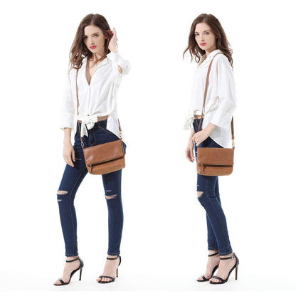 Gladdon Small Crossbody bags for Women Cross body Purse Shoulder Bag Brown