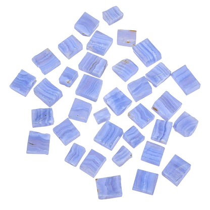 GEMKORA 50 carats Raw Blue Lace Agate Crystals, Wholesale Lot, Natural Gemstone, Rough Crystals, Rock Stones, Jewelry Making Supplies, DIY & Crafts [3-4pcs]