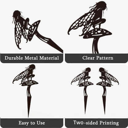 Decorative Garden Stakes, Fairy Garden Statues for Home and Garden (3)