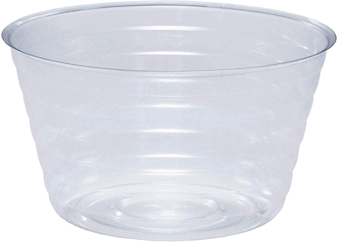 Curtis Wagner Plastics Plant Tray Basket Liner (5-Pack) - Clear, Deep (Diameter: 4.25" Base, 6" Top, 3.25" Depth) Thin Plastic Liners for Planters for Indoor/Outdoor Plant Pots