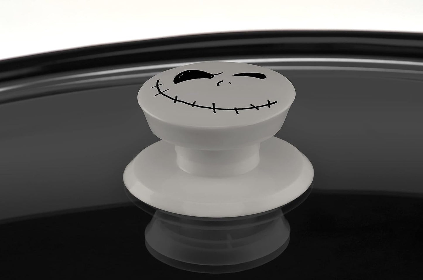 Disney The Nightmare Before Christmas 7-Quart Slow Cooker Sketch Pattern by Select Brands - Food Warmer for Parties - Low, High & Warm Heat Settings - Kitchen Essential for Home-Cooked Meals