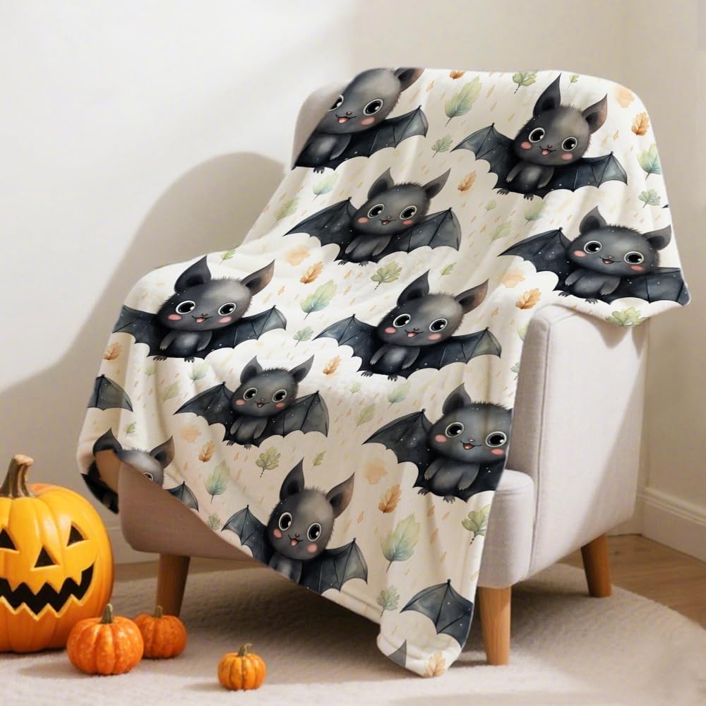 SUPERICH Halloween Bats Baby Blanket Gifts Super Soft Swaddle Newborn Cozy Baby Receiving Blanket Stroller Throw Blanket for Crib 40x30 in for Puppy