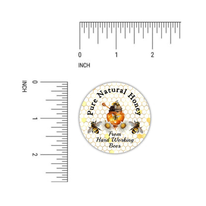 40 Honey jar Labels, Stickers, Tags, Bees raw Natural