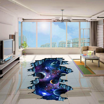 Quanhaigou Galaxy Wall Sticker,Space Wall Decal,Planet Wallpaper Decoration Decor
