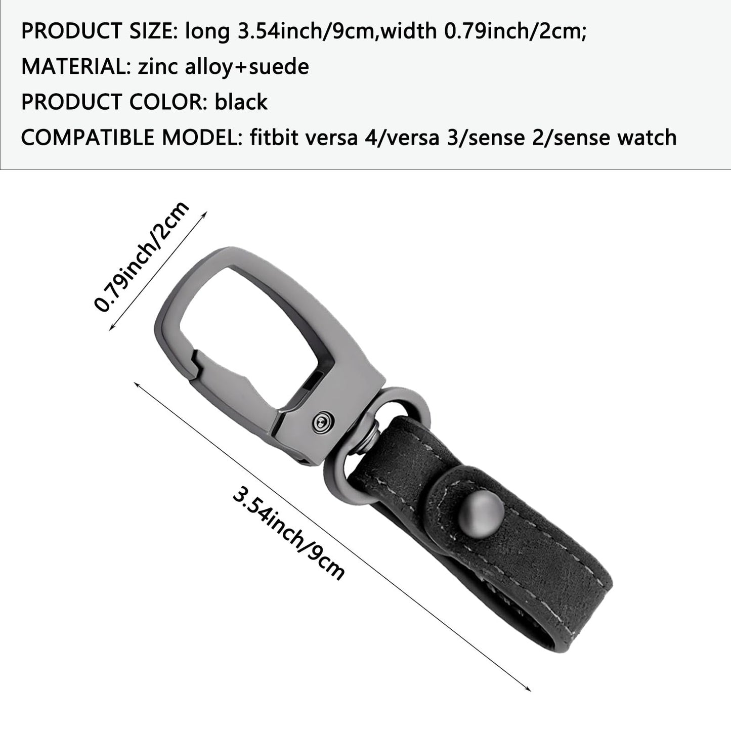 Necklace Pendant Compatible with Apple Watch Fob Women Men, Metal Keychain for Apple Watch Ultra/Ultra 2, Series 10-1, SE Watch Clip Adapter for Apple Watch 38mm 40mm 41mm 42mm 44mm 45mm 46mm 49mm