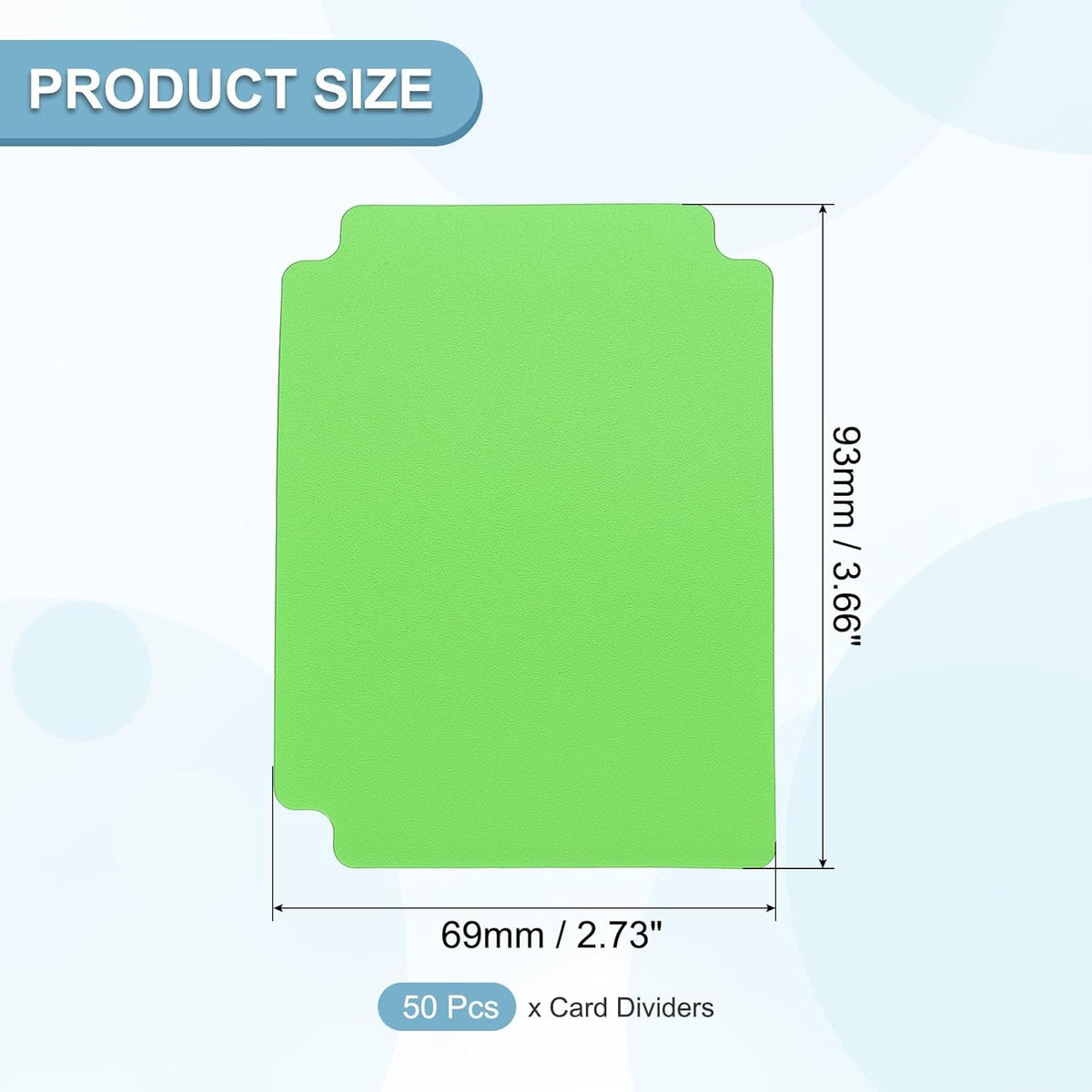 PATIKIL Trading Card Dividers, 50 Pcs Index Card Football Card Sorter Storage Boxes Organizer Tray Accessories for Sports Game Baseball Card, Grass Green
