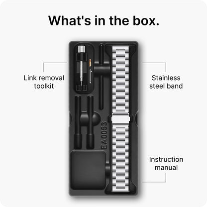 Fullmosa Stainless Steel Watch Band 16mm 18mm 19mm 20mm 22mm 24mm, Quick Release Metal Replacement Strap with Removable Links, Includes Spring Bars & Link Removal Tool for Men Women (22mm, Silver)