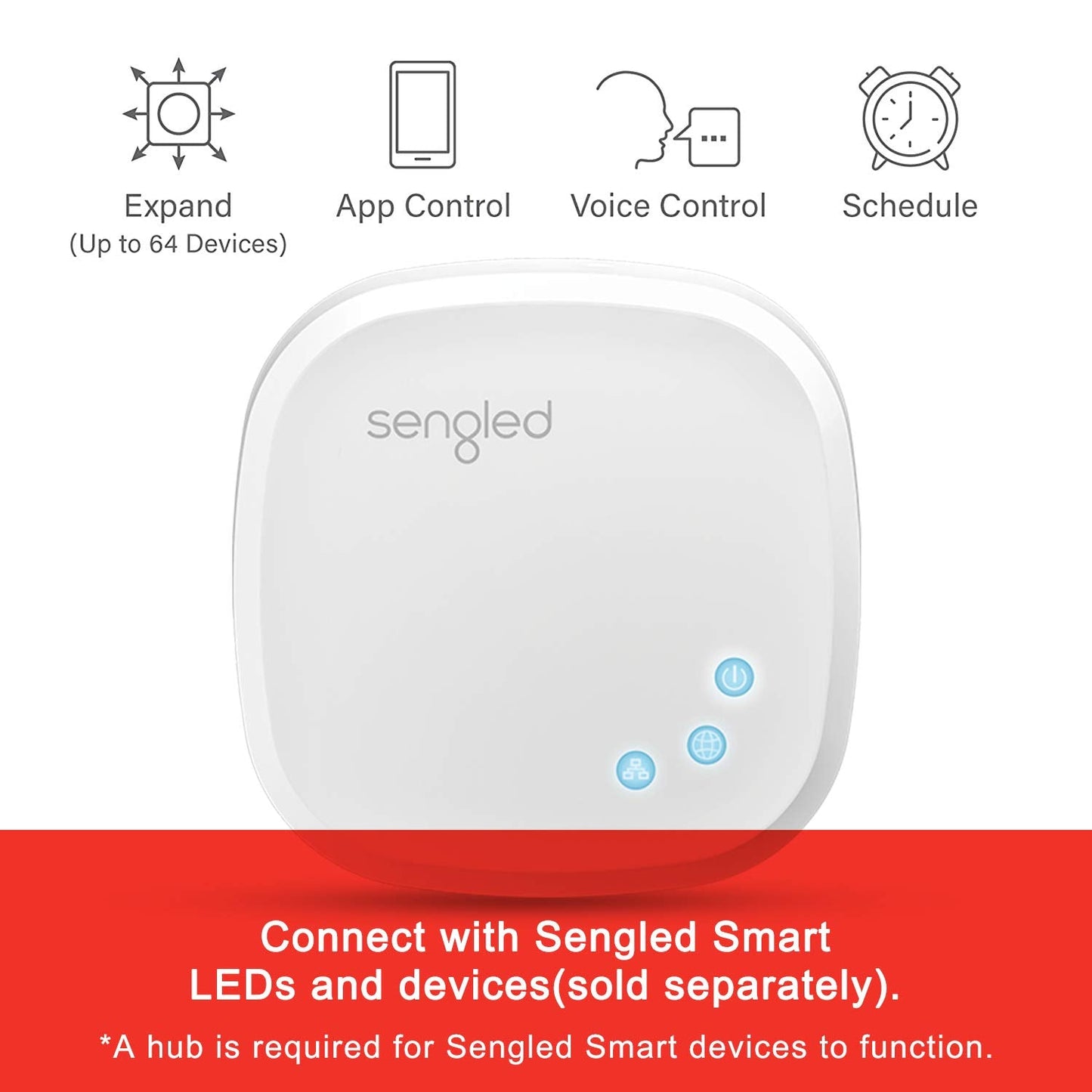 Sengled Smart Light Bulbs, Zigbee Hub Required, Works with Alexa and SmartThings, Voice Control with Google Home and Echo with built-in Hub, Soft White 60W Equivalent A19 Dimmable Smart Bulbs, 4-Pack