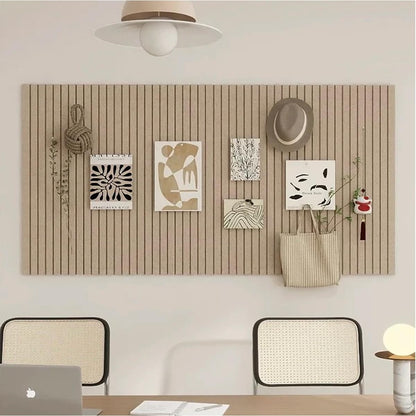 Felt Bulletin Board 36"x 24"-6 Felt Tiles Cork Board Wall Panels Home Office Wall Fabric Pin Board for Classroom/Kids Art Display/Photo Picture Wall/Acoustic,Self-Adhesive,Dark Camel