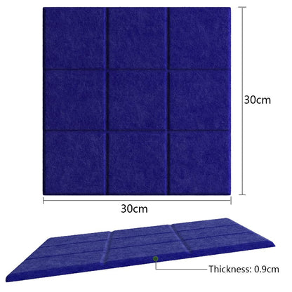 Uoisaiko Large Felt Board Tiles for Wall with 30 Push Pins, 11.8"x11.8" Pack of 6 Pin Board Notice Boards for Home Office Kitchen, Bulletin Board Wall Tiles for Photos Memos (Dark Blue, 6 Pack)