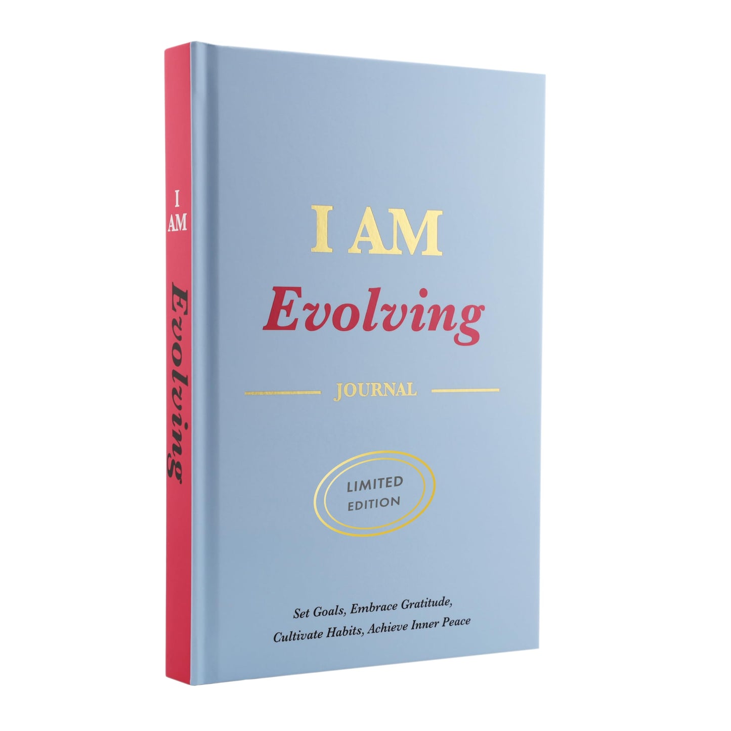 Daily Gratitude, Goal Setting & Habit Tracker Journal for Women & Men with 9-Point Emotional Wellness Scale — iAmEvolving™ 288-Page Hardcover Personal Growth Planner (Columbia Blue Cover)