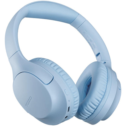 TOZO Bluetooth 5.4 Over Ear Headphones,70H Playtime with Mic,Delay Mode,Foldable Wireless Headset,Deep Bass Stereo Sound,Customizable 32 EQ Music Mode Via Button & App,for Travel and Home, Upgraded