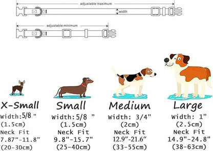 Mihqy Dog Collar with Bohemia Floral Tribal Geometric Patterns - Soft Ethnic Style Collar Adjustable for Small Medium Large Dogs(Pink Leopard,M)